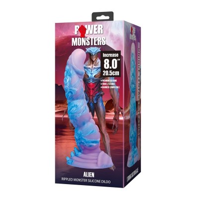 POWER MONSTERS - DILDO DE SILICONE ALIEN FANTASY 20,5 CM Ø 4,8 CM - D-246101 - Dona Pimenta