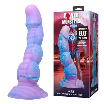 POWER MONSTERS - DILDO DE SILICONE ALIEN FANTASY 20,5 CM Ø 4,8 CM - D-246101 - Dona Pimenta