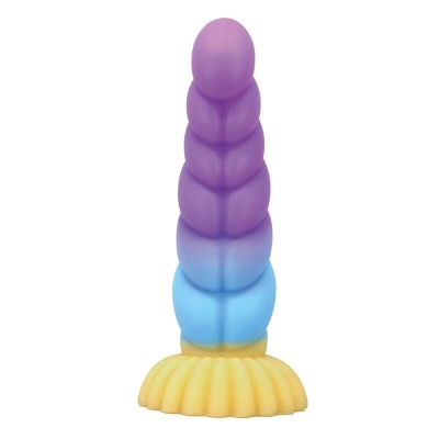 POWER MONSTERS - UNICÓRNIO TRICOLOR FANTASIA DE SILICONE 22 CM Ø 5 CM - D-246102 - Dona Pimenta