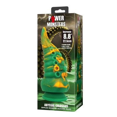 POWER MONSTERS - ABYSSAL COLOSSUS BICOLOR FANTASY SILICONE DILDO 22,5 CM Ø 6 CM - D-246103 - Dona Pimenta