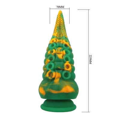 POWER MONSTERS - ABYSSAL COLOSSUS BICOLOR FANTASY SILICONE DILDO 22,5 CM Ø 6 CM - D-246103 - Dona Pimenta