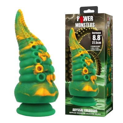 POWER MONSTERS - ABYSSAL COLOSSUS BICOLOR FANTASY SILICONE DILDO 22,5 CM Ø 6 CM - D-246103 - Dona Pimenta