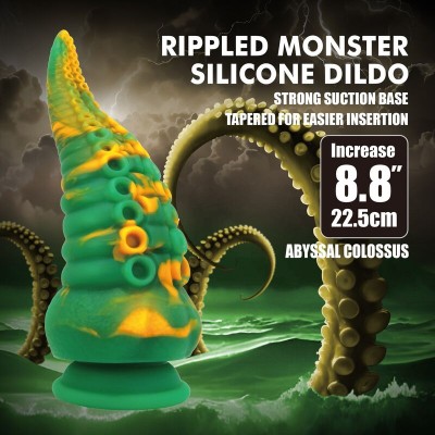 POWER MONSTERS - ABYSSAL COLOSSUS BICOLOR FANTASY SILICONE DILDO 22,5 CM Ø 6 CM - D-246103 - Dona Pimenta