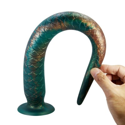 POWER MONSTERS - WILDWYRM TAIL BICOLOR FANTASY SILICONE DILDO 47 CM Ø 4 CM - D-246108 - Dona Pimenta