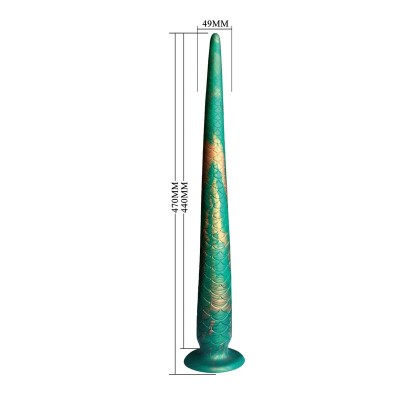 POWER MONSTERS - WILDWYRM TAIL BICOLOR FANTASY SILICONE DILDO 47 CM Ø 4 CM - D-246108 - Dona Pimenta