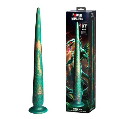 POWER MONSTERS - WILDWYRM TAIL BICOLOR FANTASY SILICONE DILDO 47 CM Ø 4 CM - D-246108 - Dona Pimenta