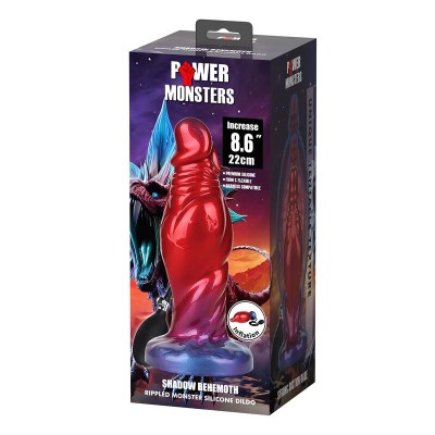 POWER MONSTERS - SHADOW BEHEMOTH BICOLOR DILDO DE SILICONE FANTASIA 22 CM Ø 5 CM - D-246115 - Dona Pimenta