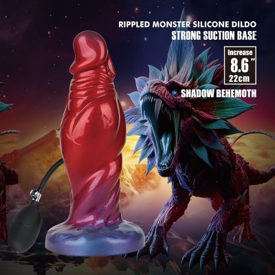 POWER MONSTERS - SHADOW BEHEMOTH BICOLOR DILDO DE SILICONE FANTASIA 22 CM Ø 5 CM - D-246115 - Dona Pimenta