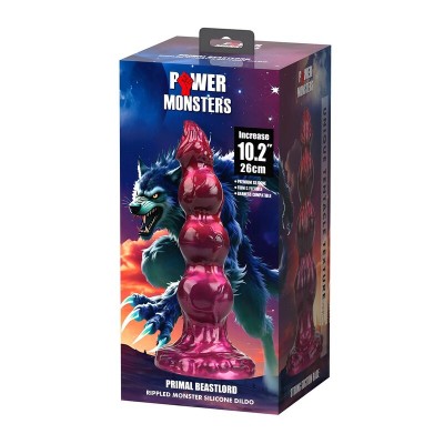 POWER MONSTERS - PRIMAL BEASTLORD ROSA TRANSLÚCIDO FANTASIA DILICONE 26 CM Ø 5 CM - D-246111 - Dona Pimenta