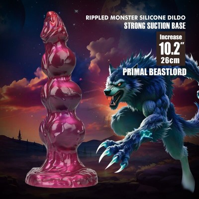 POWER MONSTERS - PRIMAL BEASTLORD ROSA TRANSLÚCIDO FANTASIA DILICONE 26 CM Ø 5 CM - D-246111 - Dona Pimenta