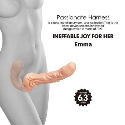 BAILE - EMMA STRAP-ON TEXTURIZADO PARA DUPLA PENETRAÇÃO - D-245967 - Dona Pimenta