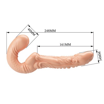 BAILE - EMMA STRAP-ON TEXTURIZADO PARA DUPLA PENETRAÇÃO - D-245967 - Dona Pimenta