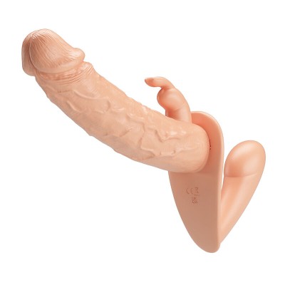 BAILE - CHARLOTTE HOLLOW DUPLA PENETRAÇÃO STRAP-ON CARNE - D-245966 - Dona Pimenta