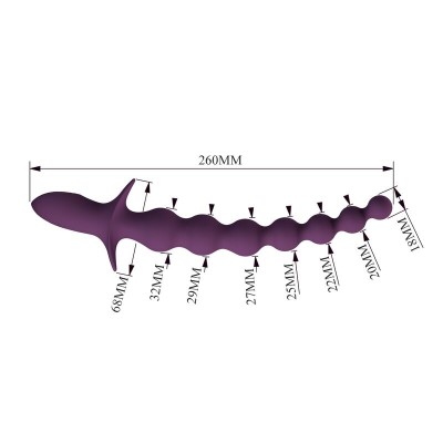PRETTY LOVE - MADISON VIBRADOR ANAL RECARREGÁVEL COM 10 FUNÇÕES - D-246122 - Dona Pimenta