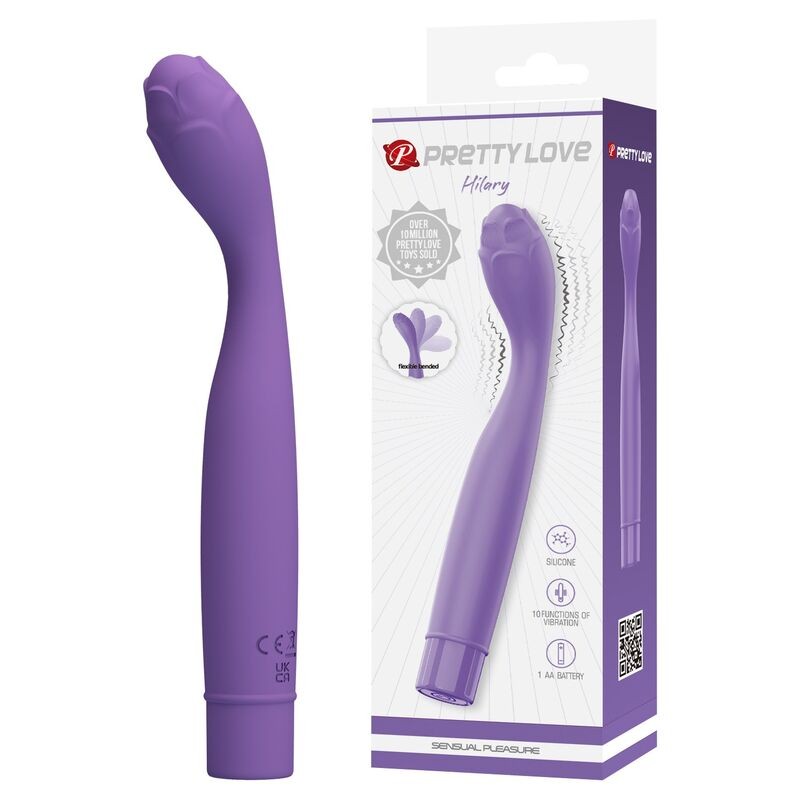 PRETTY LOVE - VIBRADOR HENRY FLEXÍVEL PARA PONTO G ROXO - D-246062 - Dona Pimenta