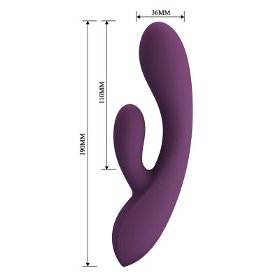 PRETTY LOVE - VIBRADOR COELHO RECARREGÁVEL ROSOLYN COM 10 FUNÇÕES - D-246121 - Dona Pimenta