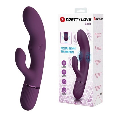 PRETTY LOVE - ZACH VIBRADOR COELHO RECARREGÁVEL COM 5+5 FUNÇÕES - D-246124 - Dona Pimenta