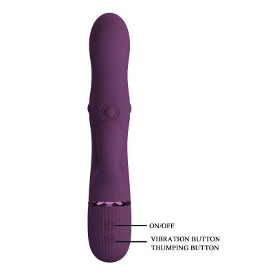 PRETTY LOVE - ZACH VIBRADOR COELHO RECARREGÁVEL COM 5+5 FUNÇÕES - D-246124 - Dona Pimenta