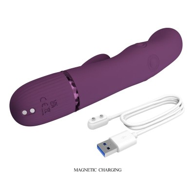 PRETTY LOVE - ZACH VIBRADOR COELHO RECARREGÁVEL COM 5+5 FUNÇÕES - D-246124 - Dona Pimenta