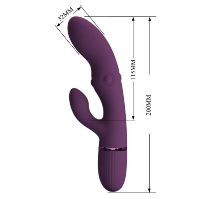 PRETTY LOVE - ZACH VIBRADOR COELHO RECARREGÁVEL COM 5+5 FUNÇÕES - D-246124 - Dona Pimenta