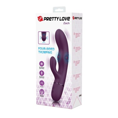 PRETTY LOVE - ZACH VIBRADOR COELHO RECARREGÁVEL COM 5+5 FUNÇÕES - D-246124 - Dona Pimenta