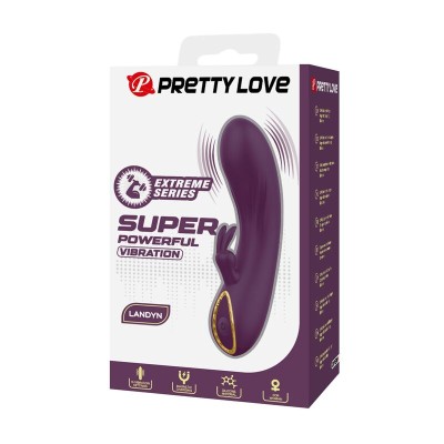 PRETTY LOVE - VIBRADOR COELHO RECARREGÁVEL LANDYN COM 10 FUNÇÕES - ROXO - D-246126 - Dona Pimenta