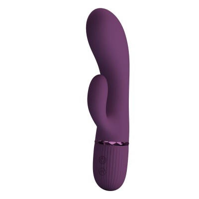 PRETTY LOVE - MARGIE VIBRADOR COELHO RECARREGÁVEL COM 10 FUNÇÕES ROXO - D-246131 - Dona Pimenta