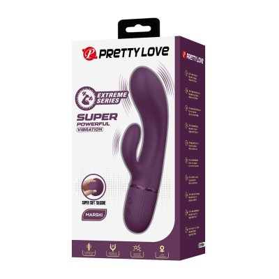 PRETTY LOVE - MARGIE VIBRADOR COELHO RECARREGÁVEL COM 10 FUNÇÕES ROXO - D-246131 - Dona Pimenta