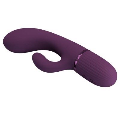 PRETTY LOVE - MARGIE VIBRADOR COELHO RECARREGÁVEL COM 10 FUNÇÕES ROXO - D-246131 - Dona Pimenta