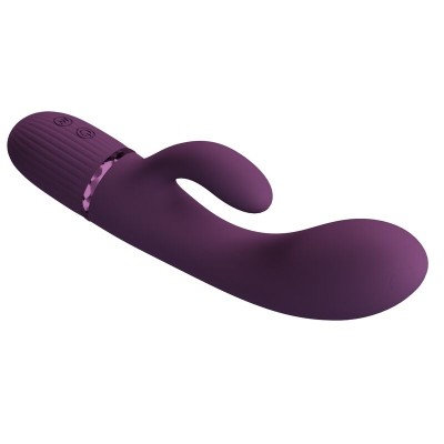 PRETTY LOVE - MARGIE VIBRADOR COELHO RECARREGÁVEL COM 10 FUNÇÕES ROXO - D-246131 - Dona Pimenta