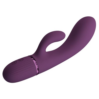 PRETTY LOVE - MARGIE VIBRADOR COELHO RECARREGÁVEL COM 10 FUNÇÕES ROXO - D-246131 - Dona Pimenta