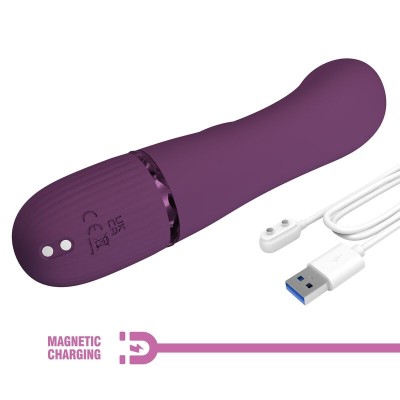PRETTY LOVE - MARGIE VIBRADOR COELHO RECARREGÁVEL COM 10 FUNÇÕES ROXO - D-246131 - Dona Pimenta