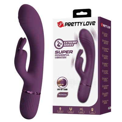 PRETTY LOVE - VIBRADOR COELHO RECARREGÁVEL ROCCO COM 10 FUNÇÕES - ROXO - D-246132 - Dona Pimenta