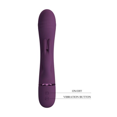PRETTY LOVE - VIBRADOR COELHO RECARREGÁVEL ROCCO COM 10 FUNÇÕES - ROXO - D-246132 - Dona Pimenta