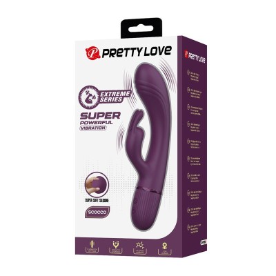 PRETTY LOVE - VIBRADOR COELHO RECARREGÁVEL ROCCO COM 10 FUNÇÕES - ROXO - D-246132 - Dona Pimenta