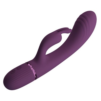 PRETTY LOVE - VIBRADOR COELHO RECARREGÁVEL ROCCO COM 10 FUNÇÕES - ROXO - D-246132 - Dona Pimenta
