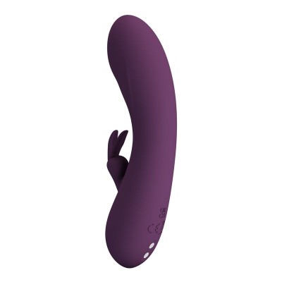 PRETTY LOVE - VIBRADOR COELHO RECARREGÁVEL HARPER COM 10 FUNÇÕES - ROXO - D-246135 - Dona Pimenta