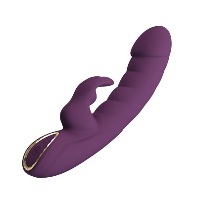 PRETTY LOVE - VIBRADOR COELHO RECARREGÁVEL HARPER COM 10 FUNÇÕES - ROXO - D-246135 - Dona Pimenta