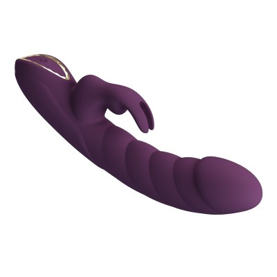 PRETTY LOVE - VIBRADOR COELHO RECARREGÁVEL HARPER COM 10 FUNÇÕES - ROXO - D-246135 - Dona Pimenta