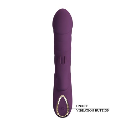 PRETTY LOVE - VIBRADOR COELHO RECARREGÁVEL HARPER COM 10 FUNÇÕES - ROXO - D-246135 - Dona Pimenta
