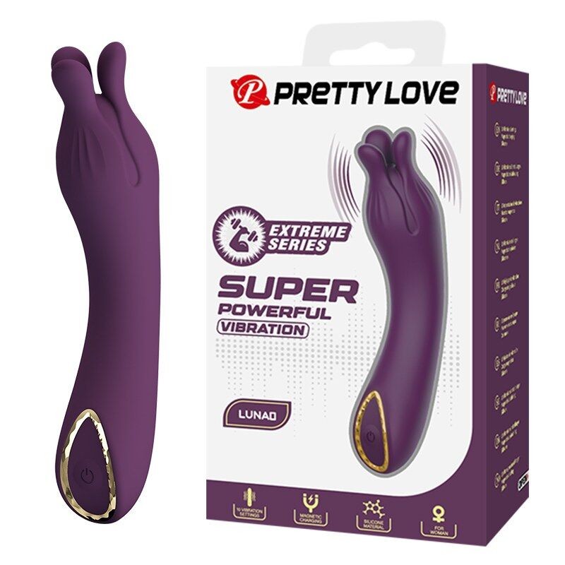 PRETTY LOVE - VIBRADOR RECARREGÁVEL LUNAO COM 10 FUNÇÕES ROXO - D-246137 - Dona Pimenta