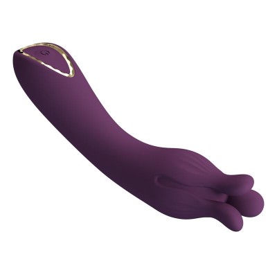 PRETTY LOVE - VIBRADOR RECARREGÁVEL LUNAO COM 10 FUNÇÕES ROXO - D-246137 - Dona Pimenta