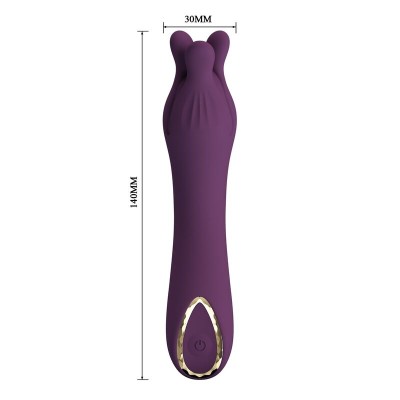 PRETTY LOVE - VIBRADOR RECARREGÁVEL LUNAO COM 10 FUNÇÕES ROXO - D-246137 - Dona Pimenta