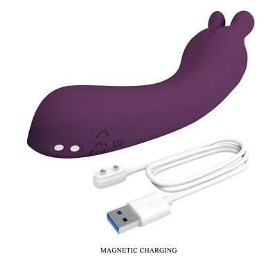 PRETTY LOVE - VIBRADOR RECARREGÁVEL LUNAO COM 10 FUNÇÕES ROXO - D-246137 - Dona Pimenta