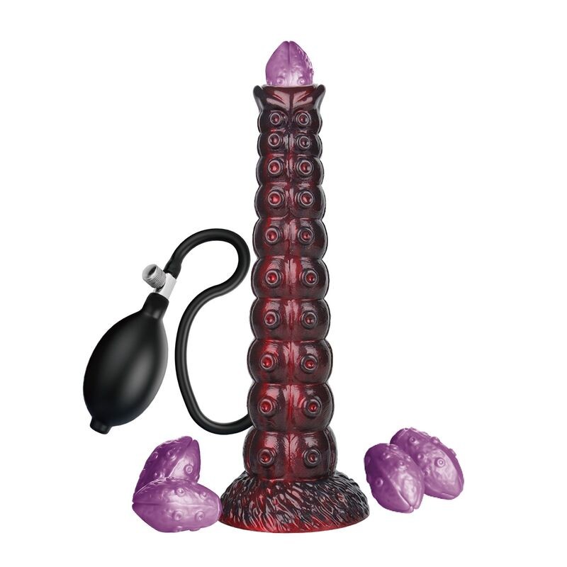 POWER MONSTERS - VOIDCLAW BRUTE BICOLOR DILDO DE SILICONE INFLÁVEL FANTASIA 29 CM Ø 5,7 CM - D-246113 - Dona Pimenta