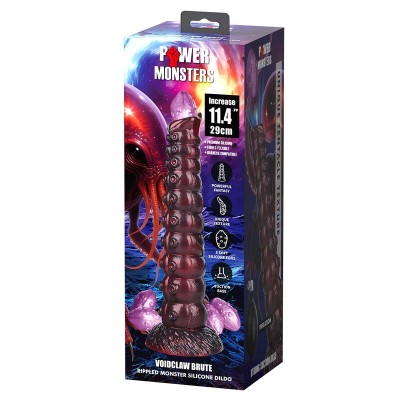 POWER MONSTERS - VOIDCLAW BRUTE BICOLOR DILDO DE SILICONE INFLÁVEL FANTASIA 29 CM Ø 5,7 CM - D-246113 - Dona Pimenta