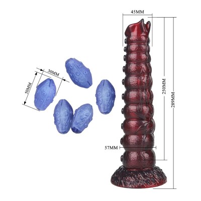 POWER MONSTERS - VOIDCLAW BRUTE BICOLOR DILDO DE SILICONE INFLÁVEL FANTASIA 29 CM Ø 5,7 CM - D-246113 - Dona Pimenta