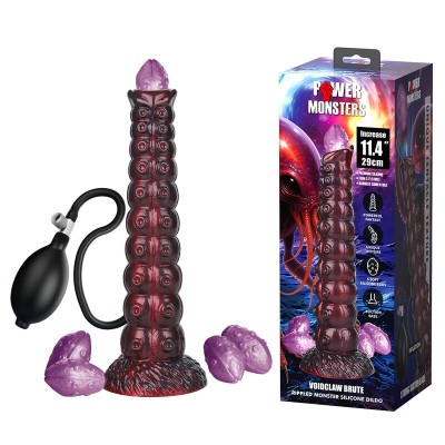POWER MONSTERS - VOIDCLAW BRUTE BICOLOR DILDO DE SILICONE INFLÁVEL FANTASIA 29 CM Ø 5,7 CM - D-246113 - Dona Pimenta