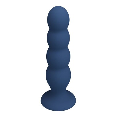 MR PLAY - PLUG ANAL COM 4 BOLINHAS DE METAL E VENTOSA AZUL - D-246000 - Dona Pimenta