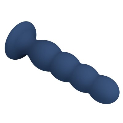 MR PLAY - PLUG ANAL COM 4 BOLINHAS DE METAL E VENTOSA AZUL - D-246000 - Dona Pimenta